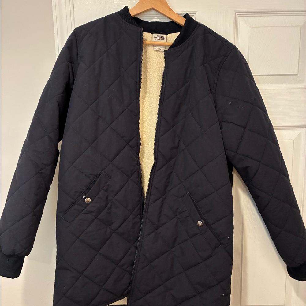 The North Face Navy Quilted Puffer Jacket